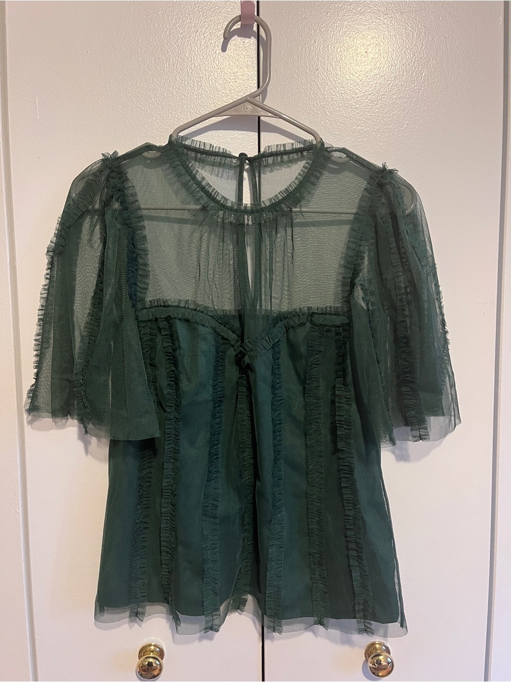 Boden Sweetheart Tulle Party Top Green NWT US 2
